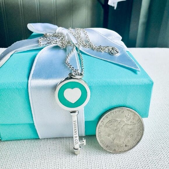 New Tiffany & Co. Blue Key Charm - Picture 2 of 8